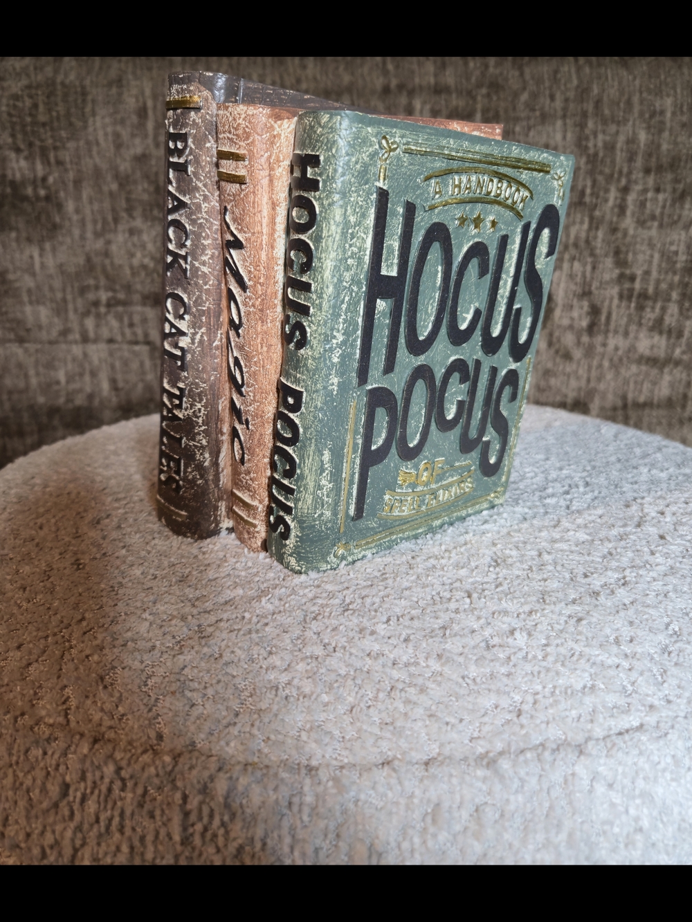 Hocus Pocus Resin Spellbook Trio Centerpiece Halloween NWT